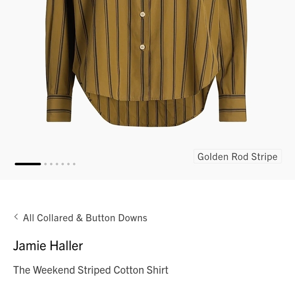 Jamie Haller Striped Button-Down Shirt Size P - Picture 2 of 14